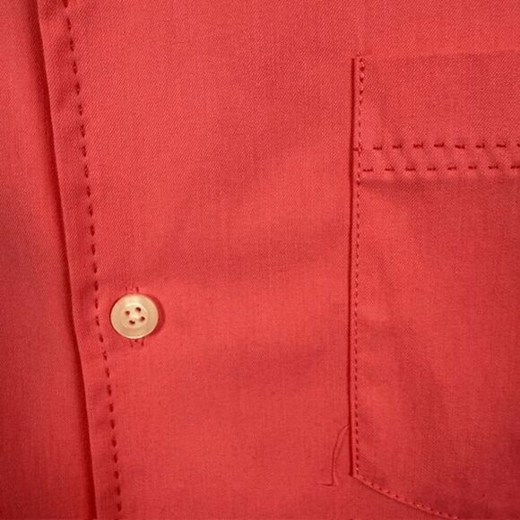 Tommy Bahama Silk Blend Men's Short Sleeve Button Front Shirt Coral Size Large - Picture 2 of 10